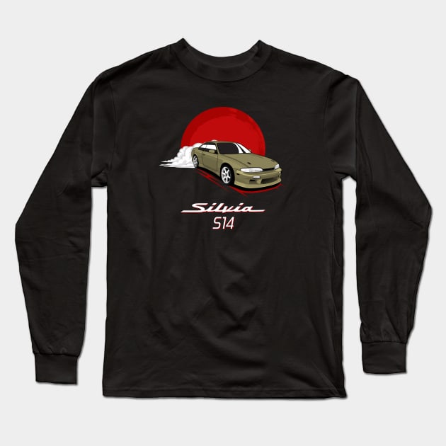 Silvia S14 Drifting Long Sleeve T-Shirt by masjestudio